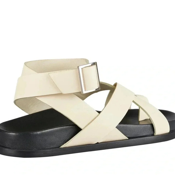 Sol-Sana hitch footbed cream leather sandals new size 10 (41) Liberte - Picture 3 of 4